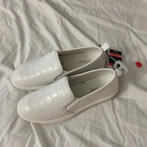 White slip-on shoes